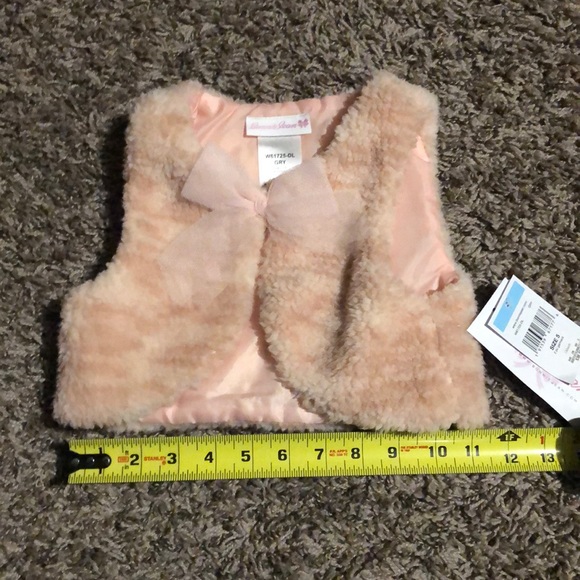 New Bonnie Jean Pink Soft Fur Vest Size 5 - Picture 9 of 10